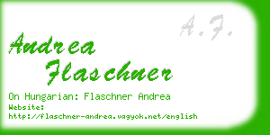 andrea flaschner business card